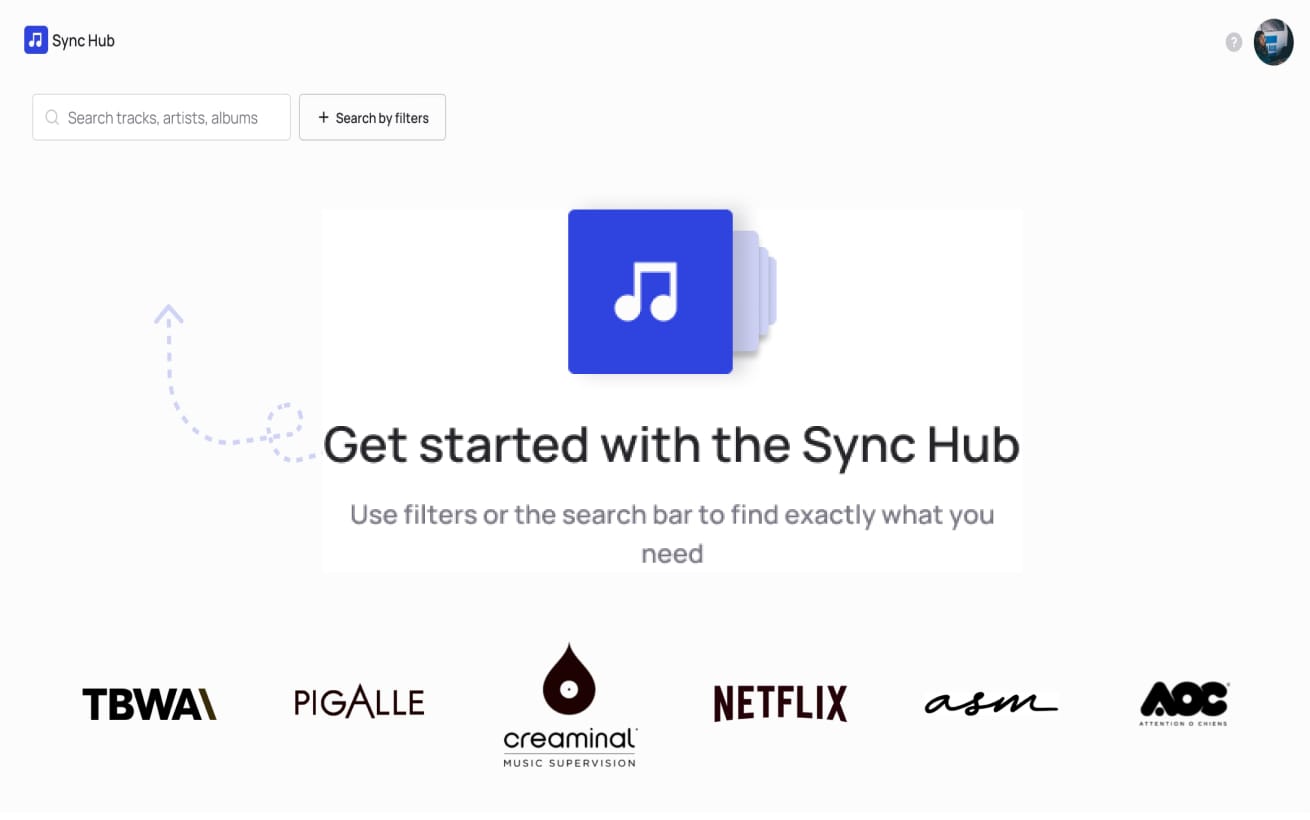 The Sync Hub allows right holders and music buyers to connect seamlessly, thanks to the power of AI.